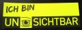 Ich bin Unsichtbar - Aufkleber neongelb 5er Pack
